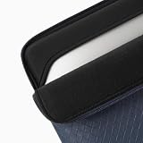 Comfyable Tkany pokrowiec na laptopa 33.0 cm, 35.6 cm, do MacBook Air M5 i MacBook Pro M5 Pro/Max 2026, etui podróżne ze sztucznej skóry, dla mężczyzn i kobiet, ciemnoniebieski