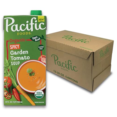 Pacific Foods Organic Spicy Garden Tomato Soup, 32 oz carton