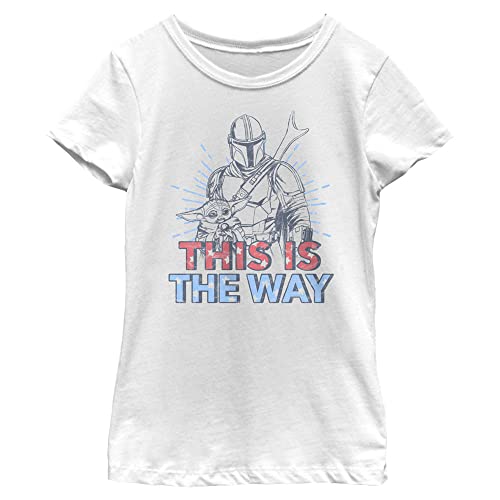 T-shirt Mandalorian Star Wars fille blanc : le look idéal pour l'école et les loisirs
