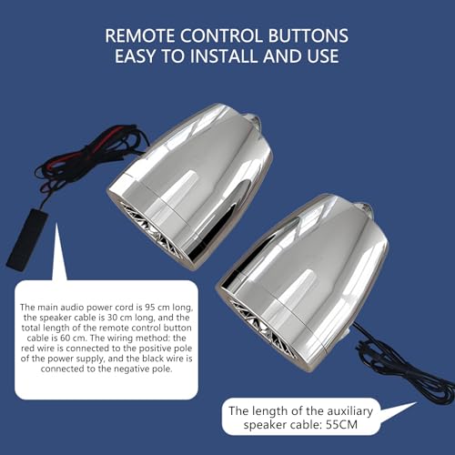 Sistema de sonido para motocicletas con puerto de carga USB miniatura 3