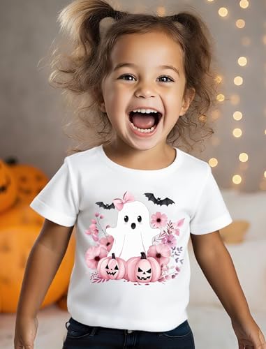Boys Halloween Shirt Kids Pumpkin T-Shirts Girls Toddler Spooky Ghost Clothes Funny Graphic Tee 20252