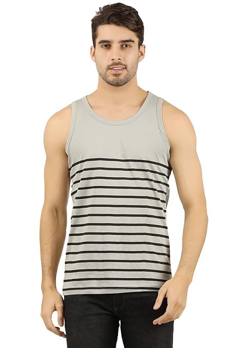Image of THE ARCHER Men's Cotton Printed Regular Fit Vest (Pack of 3)