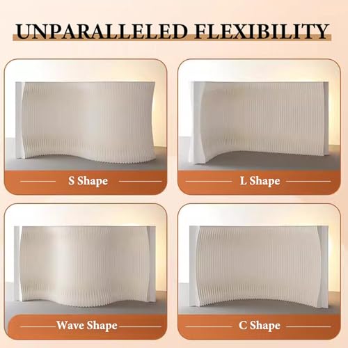 Paravent rétractable en papier de design contemporain blanc pour intérieur - 3