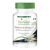 Photo Gallery fairvital | omega-3 capsule di olio di pesce 500 mg - 1 mese - alto dosaggio - 90 capsule - con epa e dha