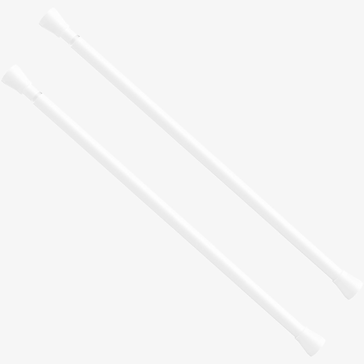 AIZESI 2pcs Spring Curtain Tension Rods for Window 18 to 28