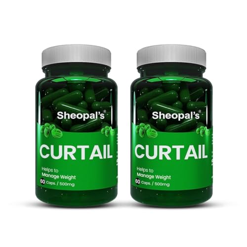 Image of Sheopals Curtail Fat Burner - 60 Veg Capsules (2 Packs) | Advanced Weight Support Management Supplement for Men & Women | With Ajwain, Ashwagandha, Lavang, Triphala & Herbal Extracts