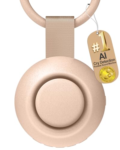 Image of CHICWAY Portable Sound Machine with AI Cry Detection for Baby Adult, Pink | 2026 Mom's Choice Awards, 18 Soothing Sound, Bluetooth Rechargeable White Noise Machine for Home Office, Nursery Light
