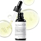 Vitamin C 23% Serum mit Vitamin E und Hyaluronsäure, Vit C Serum Gesicht, Gesichtsserum mit 23% vitamin c, Verbessert das Hautbild, Spendet intensive Feuchtigkeit, Reduziert Feine Linien, 20ml