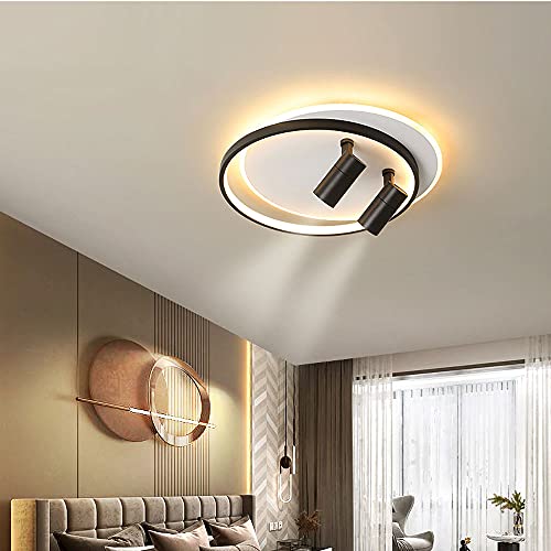 Lustre LED pour hall d'entrée avec éclairage d'accentuation rond