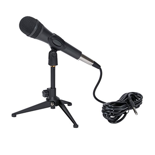 Bearstar Universal Adjustable Desk Microphone Stand Portable Foldable Tripod Mic Tabletop Stand With Small Plastic Microphone Clip Such As Sm57 Sm58 Sm86 Sm87 #TOP1