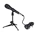 Bearstar Universal Adjustable Desk Microphone Stand Portable Foldable Tripod MIC Tabletop Stand with Small Plastic Microphone Clip Such as Sm57 Sm58 Sm86 Sm87