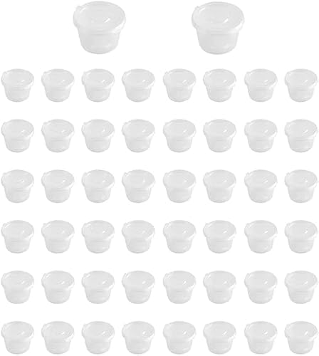 Jinmoioy タレビン 醤油差し ソース入れ レビン 醤油 差し たれ ソース 25/50ml 調味料 容器 サラダ ドレッシングボトル 弁当箱 使い捨て 持ち帰り 50個セット (50ML)