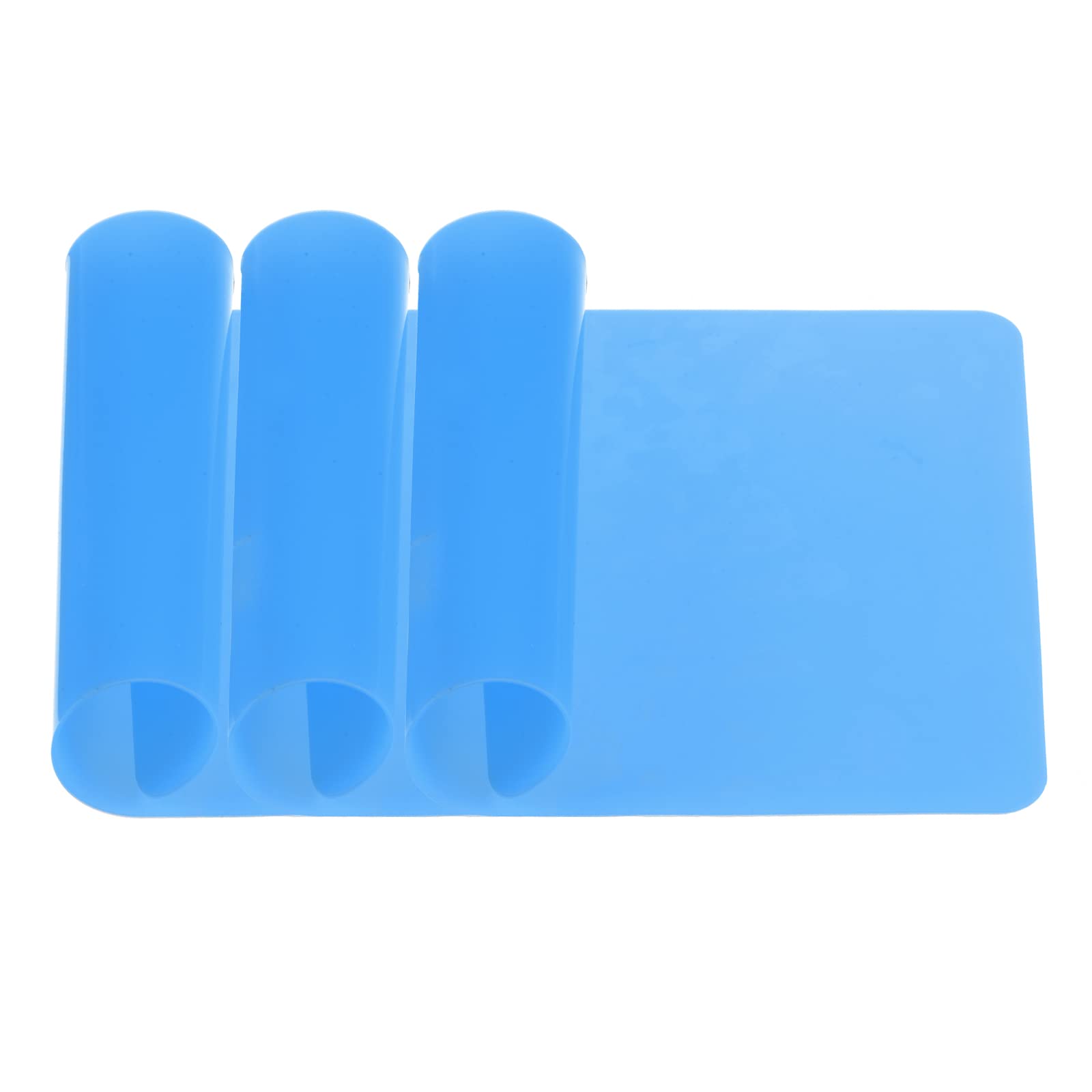 sourcing map 3pcs Silicone Mats for Crafts 7.9"x5.9" Multipurpose Table Protector Jewelry Casting Mold Sheet for Epoxy Resin, Painting, Blue
