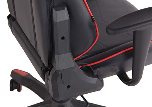 Sedia Gaming Miracle V2 in Similpelle i Sedia Racing 2 Cuscini I Poltrona Girevole E Regolabile Max Carico 150KG, Colore:Nero/Rosso - Sedia gaming - Immagine 8