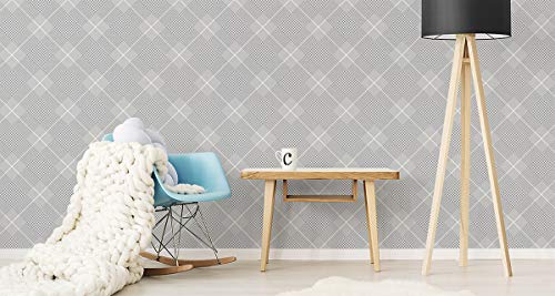 Wallepic Tapete 10m Vlies Tapete Schottisch Karo Minimalismus Vliestapete 1000x53cm Wand Tapete Wohnzimmer Schlafzimmer Moderne Wanddeko Wand Dekoration