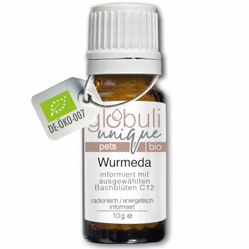 Wurmeda Bio Streukügelchen · Wurm Globuli für deine Tiere · bei Wurmbefall als Unterstützung bei Wurmkur oder vorbeugend · radionisch energetisch informiert in Deutschland · 10g · DE-ÖKO-007