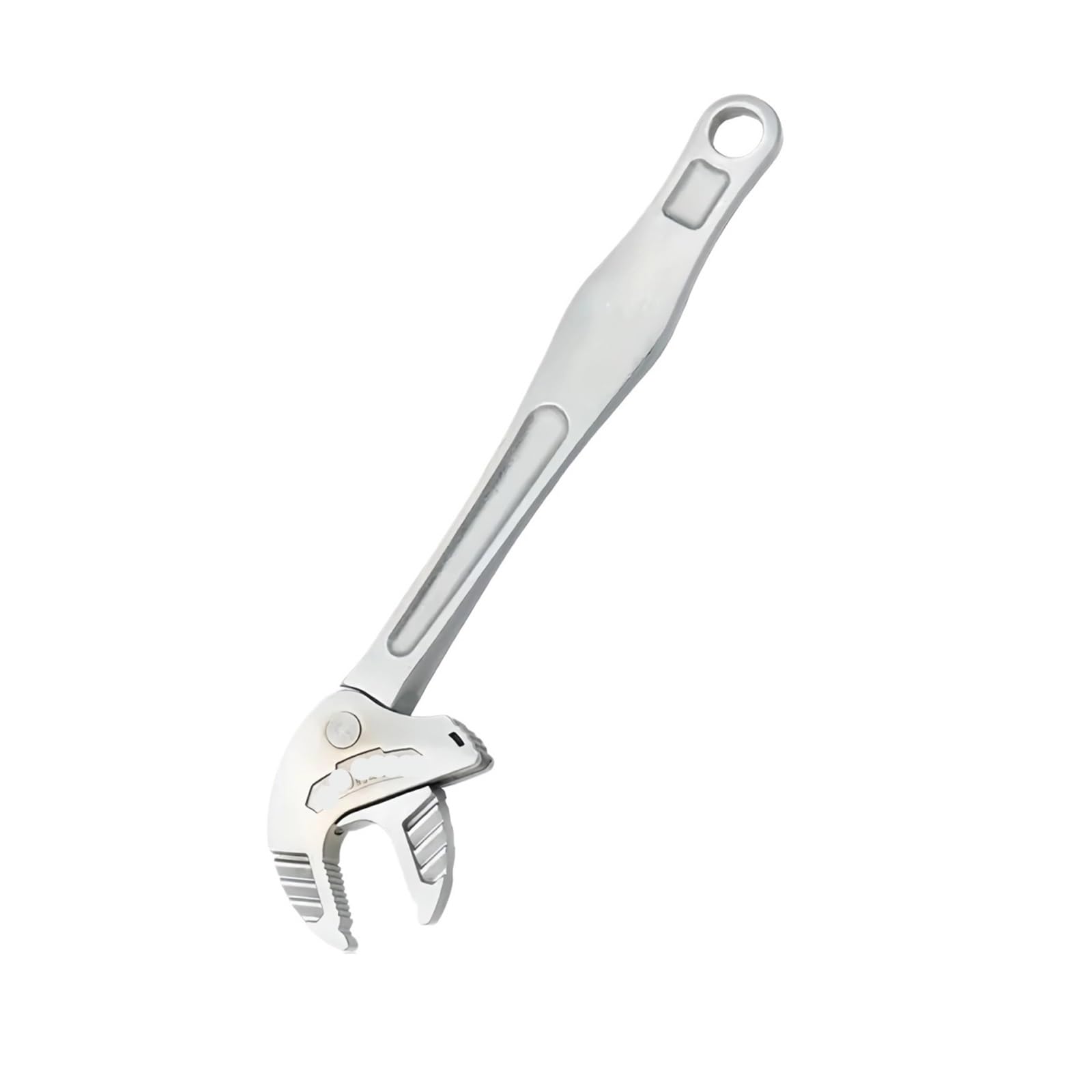 Wjiayao Silver Crab Claw Wrench Heavy-Duty Industrial Crab Claw Wrench -Adaptive Ratchet, Wide Jaw Adjustable Tool For Automotive Repair, Plumbing(16-19Mm)