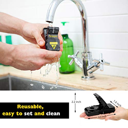 Image of Hdama Mouse Trap, Mouse Traps That Work Small Mice Trap Outdoor Indoor Best Snap Traps for Mouse /Mice Safe and Reusable 6 Pack Quick Kill Mice Traps | Small snap design for mice and rats. Safe, reusable for home use. Effective and clean trap.