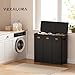Vexalora 185L Laundry Hamper 3 Section, Laundry Hamper with Lid, Dirty Clothes Hamper with 3 Removable Washing Bags, Extra Large Laundry Basket Organizer for Bedroom, Laundry Room, Dorm - Black