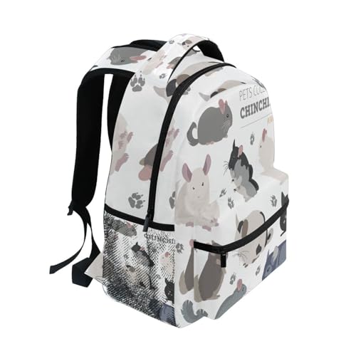 Chinchilla Pet Boys Girls Kids School Backpacks Bookbag, Elementary School Bag Travel Backpack Daypack2