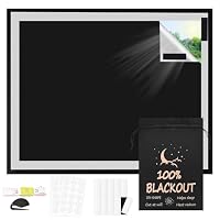 Temporary Blackout Blinds- 150W x 300H cm Black Out Blinds Stick On-Portable Blackout Curtain Window Shades,No Drilling Black-Out Shades with Self Adhesive Tapes for Nursery Bedroom Travel RV Car
