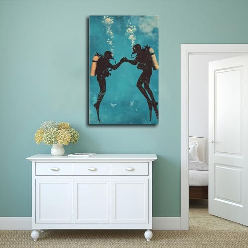 Poster sous-marin toile pour mur vide grand format chambre - 4