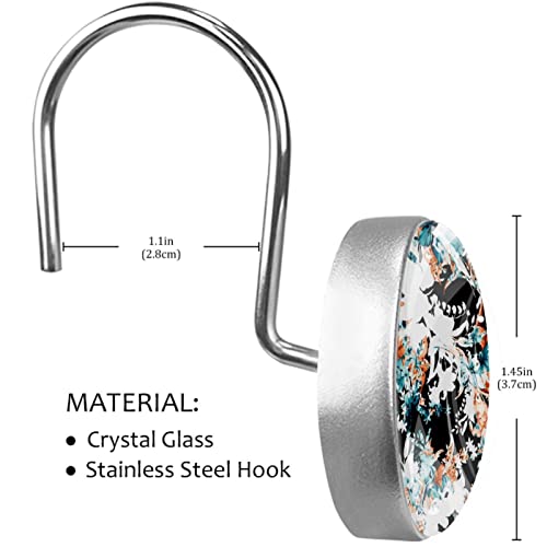 Crochets de rideau de douche anti-blocage double glissement pour tringle de salle de bain - 4