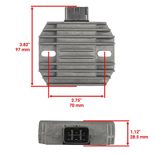 Caltric Starter Motor with Regulator and Relay Compatible with Suzuki King Quad 750 LTA750X 4x4 2009-2018 miniatura 4