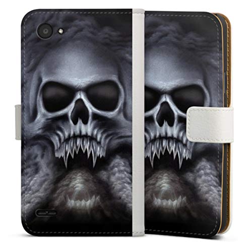 Etui pour LG Q6 DeinDesign - Cadeau Folio Crâne Halloween Idéal
