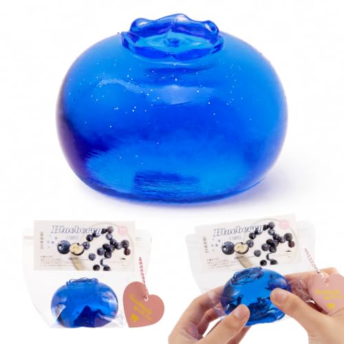 Image of Handmade Silicon Taba Clear Blueberry Squishy,Safe & Non-toxic Sticky Big Jumbo Mochi Squishy Toy for Kids & Adults, Cute Stress-Relief Fidget Squeeze Toys for Relaxation & Sensory Play
