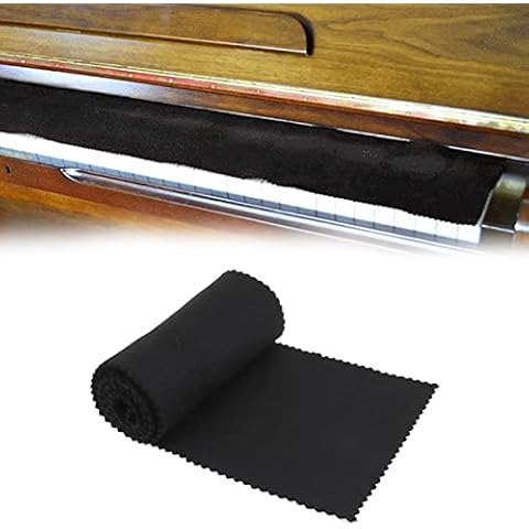 Piano dust cloth, Keys Piano Keyboard Dust Cover, Cleaning Cloth For Piano Keyboard, Piano Keyboard Cover, Piano Cover Piano Keyboard, Black, 25 x 15 cm Cover