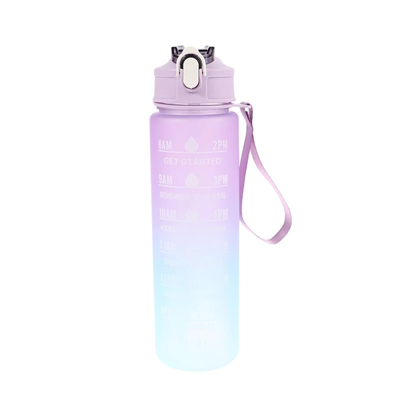 QuxetlRyz Sports Water Bottle 900ML Sport Water Bottle Leakproof Bottles Portable for Gym Fitness(PP)