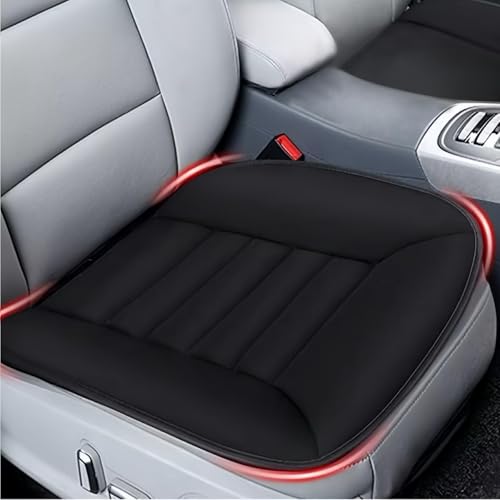 Image of MYFAMIREA 2PCS Car Seat Cushion Pad 1.2 inch Thick Comfort Seat Protector for Car Driver Seat Office Chair Home Use Memory Foam Seat Cushion with Non Slip Bottom, 20'' x 18.5'', Black