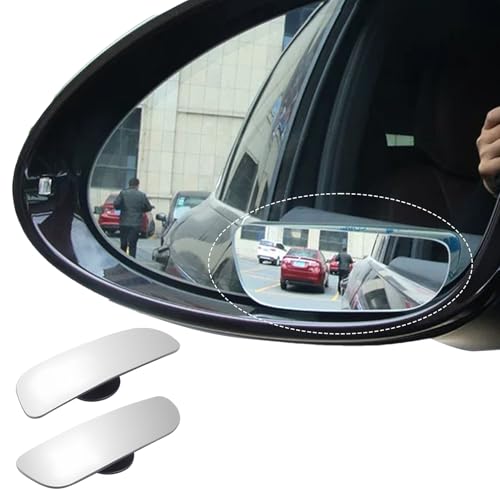Jecdfs 2pcs Echtglas Toterwinkelspiegel auto, Blindspiegel Seitenspiegel 360°,Blind Spot Convex Car Side Mirror Rearview, Weitwinkel-Rückspiegel für erhöhte Fahrsicherheit und bessere Sicht