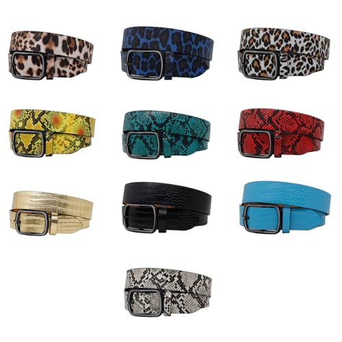 Women Simple Waist Belt With Animal Pattern Metal Buckle Belt For Dress And Sweater Formal Occasion Date Waist Decors3