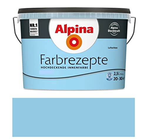 Alpina Wandfarbe, Farbrezepte 2,5 Liter Luftschloss Matt, hochdeckende...