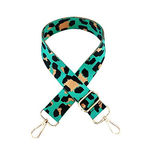 Wide Shoulder Strap Adjustable Replacement, DOTBUY-SHOP Leopard Print Bag Strap with Metal Swivel Hooks for Unisex Purse, Handbag Belt Crossbody Shoulder Bag Canvas Bag (Lake Green,One Size)