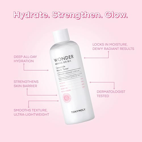 Image of TONYMOLY Mochi Milky Toner - Hydrating Korean Milky Toner for Face, Ceramide Barrier Repair, Hyaluronic Acid & Cica - Soothing Toner for Dry & Sensitive Skin, Glass Skin - 300ml