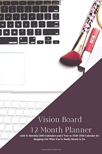 Vision Board 12 Month Planner, 12 Month 2020 Calendar, 5 Year 2020-2024 Calendar for Mapping Out What You’re Really Meant to DoCreate Simple Abundance ... & Your Rewired Brain Organizer and Journal