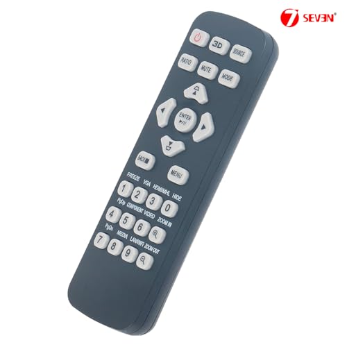 Image of 7SEVEN J-25021 T-2501 Model Acer Projector Remote Control Suitable for X1123H X1223H PE-W45 F25W MW130F25S M326 AW329 PR320T MW130l AS540 ASV1715 Models, Plug & Play, AAA Battery Requried