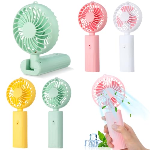 Tujoe 4 Pcs 180° Foldable Mini Handheld Fan Mini...