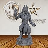 AUSPDICE DND Unpainted Werewolf Miniature for Tabletop RPG, Fantasy World, Miniature Figure Ideal Gift for Dungeon Masters