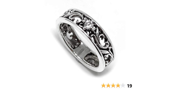 Amazon.co.jp: シルバー925 アラベスク リング ジルコニア ストーン