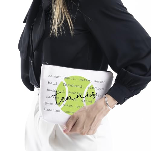 Tennis Gift for Women Tennis Team Gift Tennis Inspired Makeup Bag Tennis Player Gift Cosmetic Bag (Tennis Bag EU) - Image 4