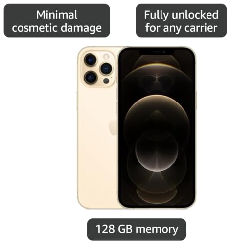 Image of Apple iPhone 12 Pro Max 5G, US Version, 128GB, Gold for AT&T (Renewed)
