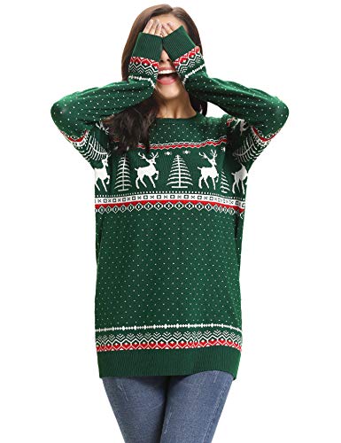 Image of Totatuit Womens Oversized Sweaters Casual Long Sleeve Crewneck Striped Knit Pullover Tops Cute 2025 Fall Sweaters