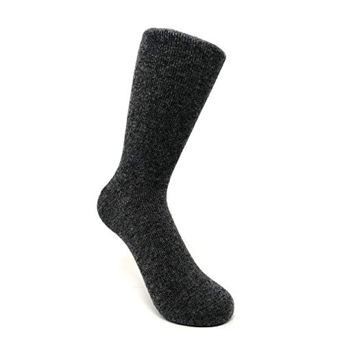 Image of Pure Cashmere Thick Unisex Men Women Crew Mid Calf Causal Socks, Smooth Toes and Heel Sewed by Handwork