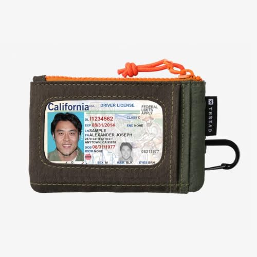 Image of Thread Wallets Pouch Wallet - Compact Zip Wallet with Clear ID Window, Coin & Card Pockets, and Key Stash - Lightweight Rip-Stop Travel Wallet for Men & Women (Clayton)
