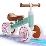 Baby Balance Bike for 1 Year Old Boys Girls, Toddler First Bike with 4 Colorful Lighting Wheels | 12-24 Month Toddler Balance Bike | First Birthday Gifts (Robbin's Egg Blue)