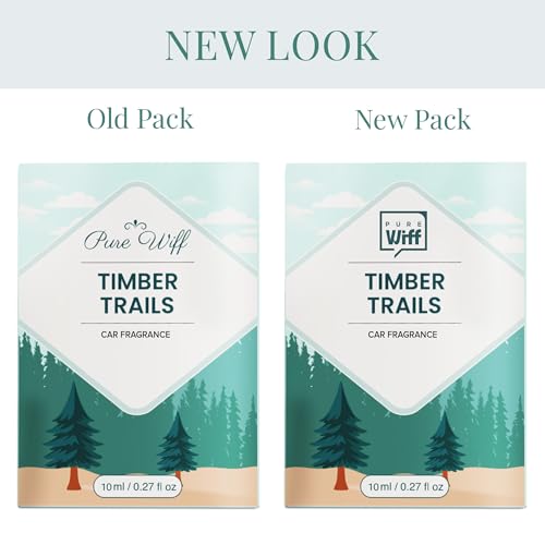 Image of Timber Trails Car Perfumes Luxury Hanging Diffuser - 10ML Car Fresheners Long Lasting Smell | Premium Natural Car Fragrance Oils with Diffuser Cap | Lasts up to 75 Days | IFRA Certified